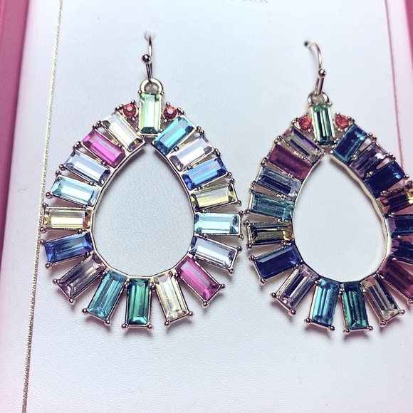 Christian Siriano Jewelry Christian Siriano Earrings Chandeliers Gemstone Cz 2 Pierced Bling